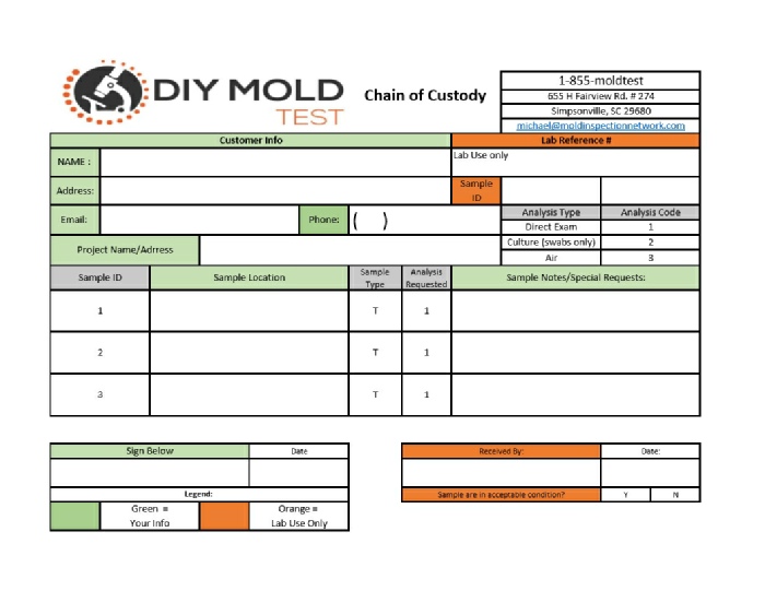 DIY Mold Test, Mold Testing Kit 3 Tests. Lab Analysis and Expert Consultation